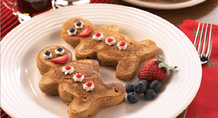 Festive Gingerbread Friends Pancakes
