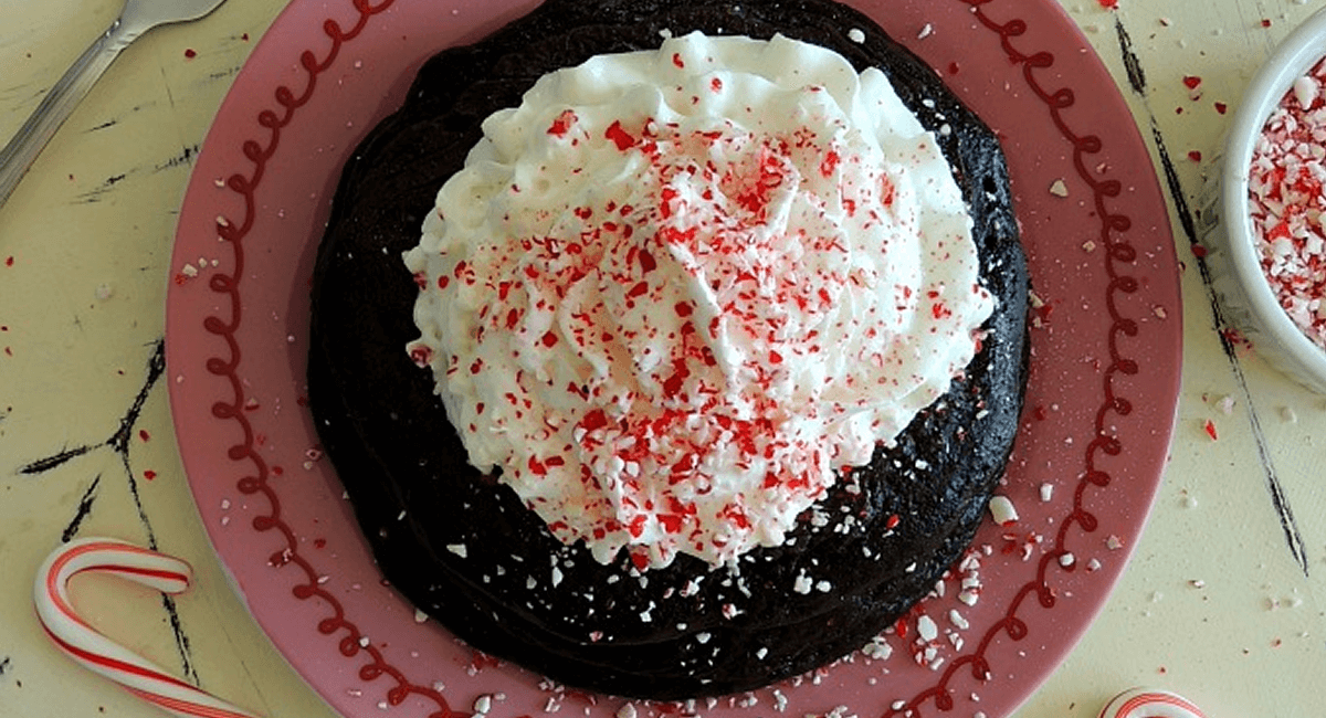 Dark Chocolate & Peppermint Holiday Pancakes